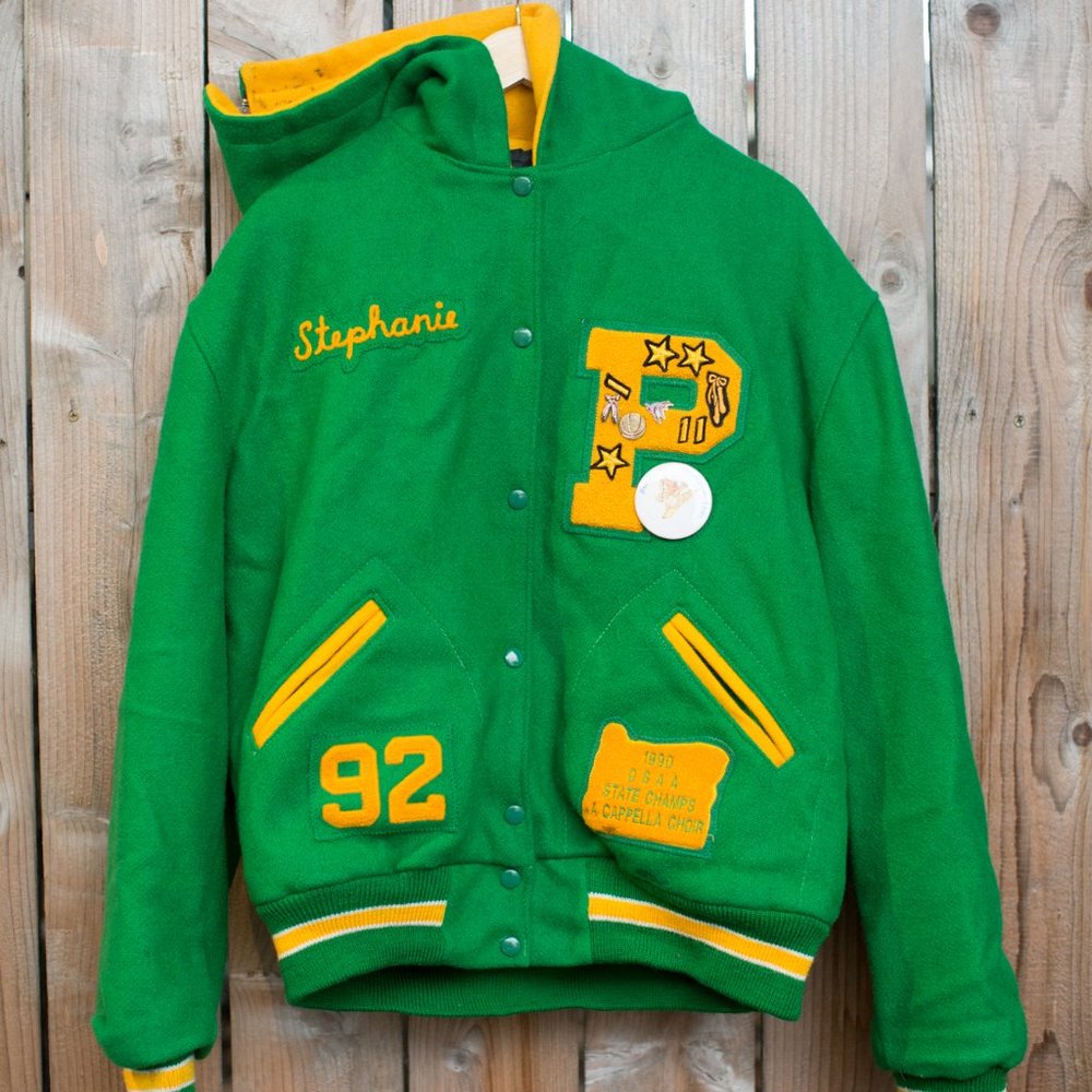 Vintage 1990's Portland Varsity Jacket | Settlemeier | Large XL